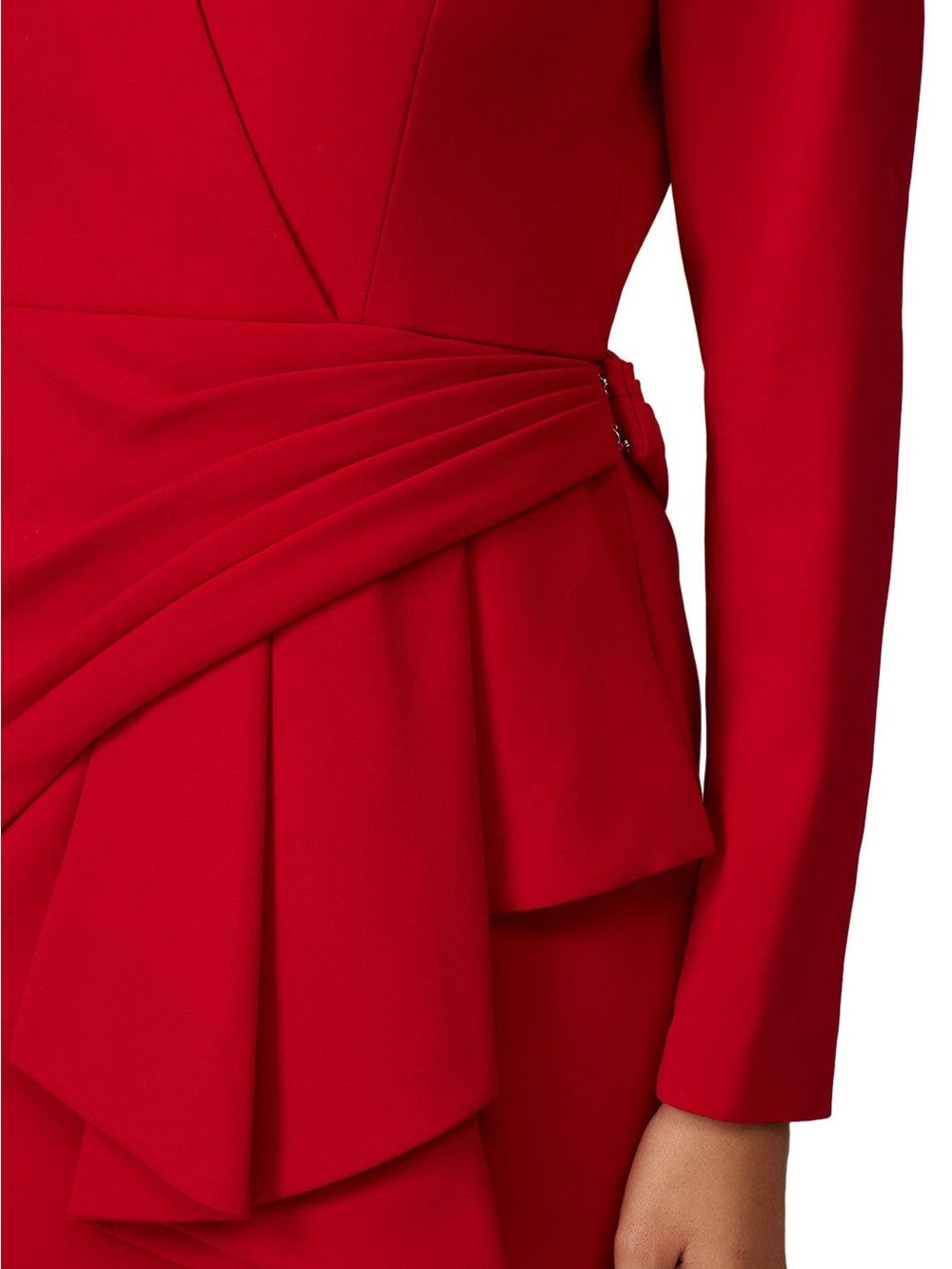 Badgley Mischka Red V-Neck Suit Dress - Picture 6 of 7